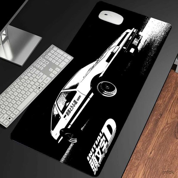 Mouse Pads Wrist Rests Initial D Gaming Mouse Pad 90x40cm Large Computer Mousepad Speed Overlock Edge Cool Cartoon XXL Keyboard Desk Mice Ga