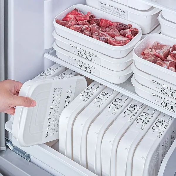 Japanese Frozen Meat Packaging Box Food Grade Refrigerator Storage Fruit Vegetable Preservation Prepare The Dishes Divided 240125