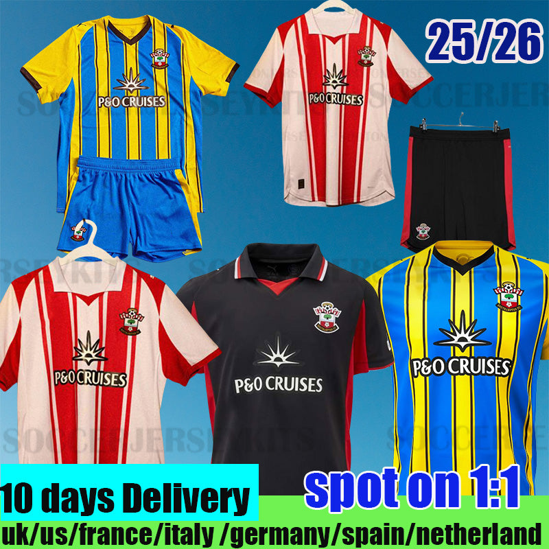22 23 South amptons fc ARIBO#7 southamton fc 25 26 REDMOND 2022 2023 WARD-PROWSE ELYOUNOUSSI ROMEU#6 Football shirts adult men kids kit set SAINTS
