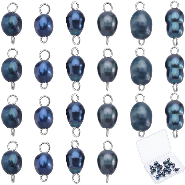 Charms de conector de patata con perlas naturales cultivadas de agua dulce