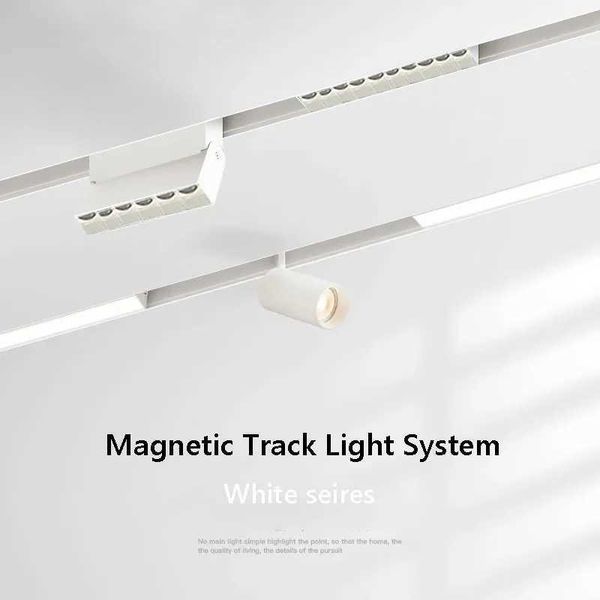 New White Magnetic Track Light DC48V LED Downlight Spot Flood Grille Lamps Smart Tuya Zigbee Mordern Home Livingroom Free DesignCL240730