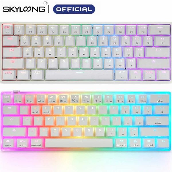 SKYLOONG GK61 61 Keys Gaming Mechanical Keyboard USB Wired RGB Backlit Gamer Mechanical Keyboard for desktop tablet SK61 Y241126