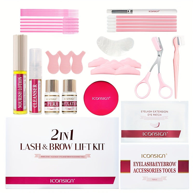 TEMU 2in1 Fast Lash Lift And Brow Lamination Kit Lasting 6-8 Weeks Mascara Lifting Eyelashes Enhancer Makeup Tool