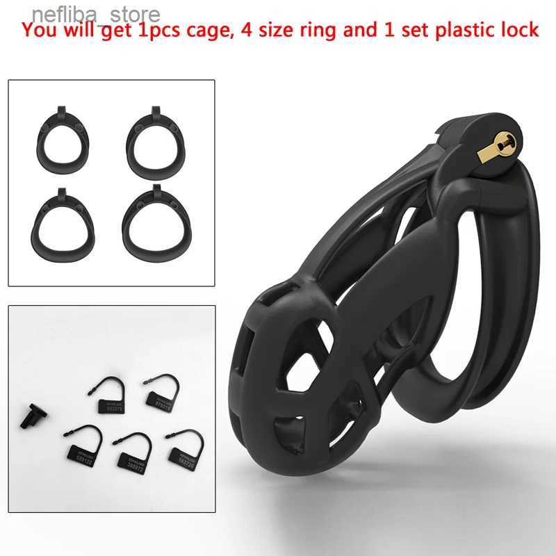 Other Health Beauty Items Newest!!! V6 Version 3D Printed Double-Arc Chastity Device with 4 Size Ring Penis Ring Lock Cage Cock Belt Adult Adult Toy