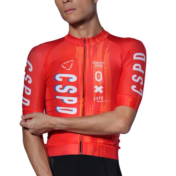 CSPD Lightweight Cycling Jersey, Pro Team Clothing, Comfortable Road Bike Jersey, Slim Fit, Bicycle Shirts, High Quality