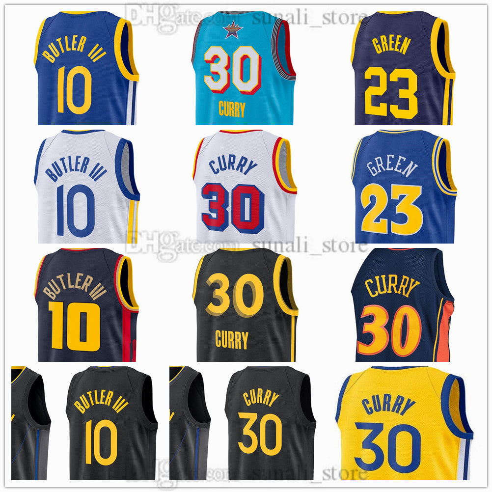 30 Curry Jerseys Basketball 10 Butler III 23 Green Men Women Youth Size XS-6XL