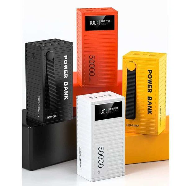 Cell Phone Power Banks 66W 50000mAh Power Bank Container Super Fast Charging Portable Powerbank for iPhone14 xm External Battery Charger New