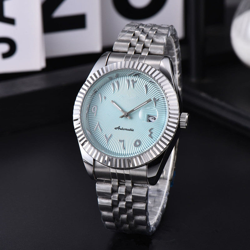 Casual Luxury Mens Watches Quartz Movement Battery Splah Waterproof Watch 41mm Case Arabic Scale Sports Wristwatch Design Analog Clock Auto Date Mon