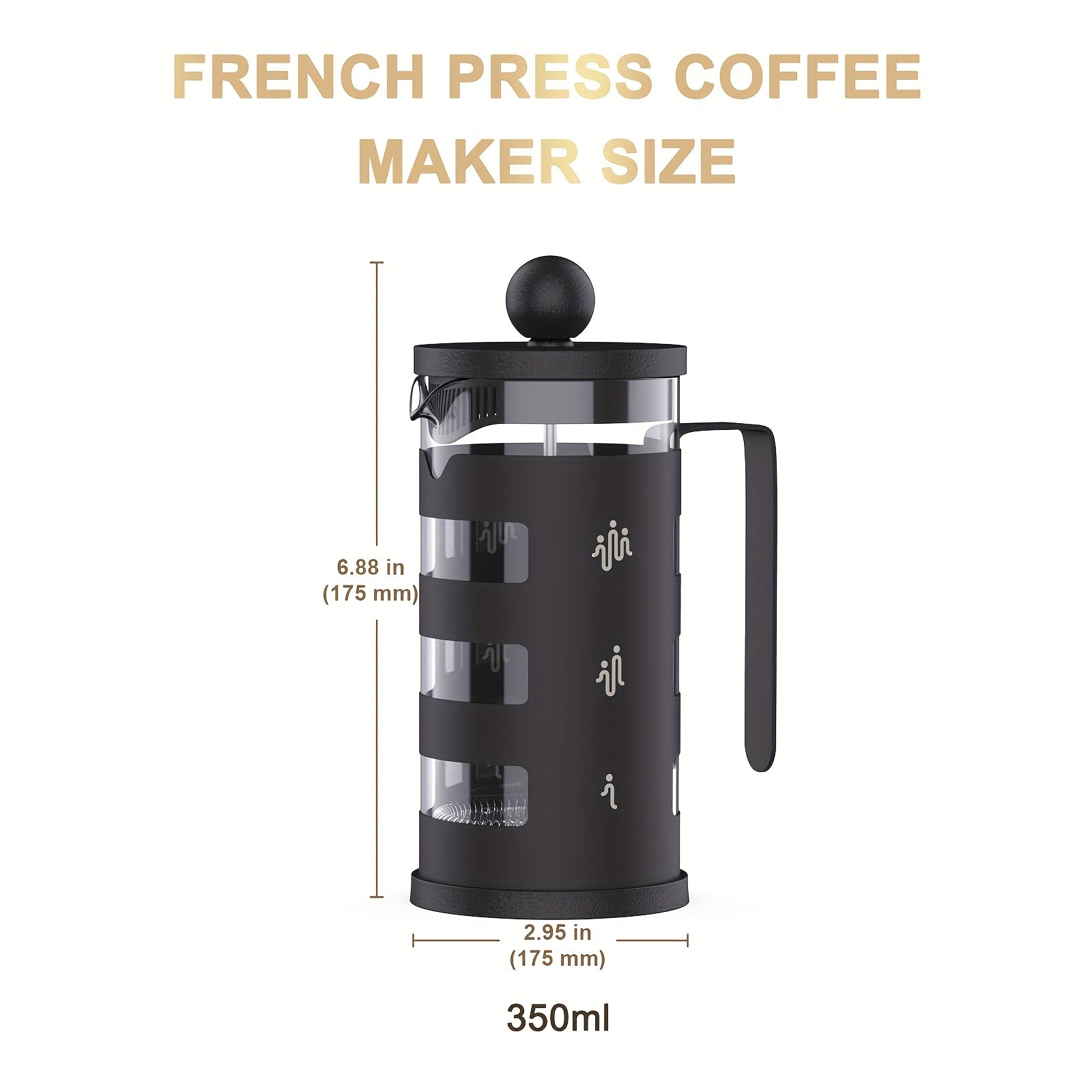 TEMU Stainless Steel Coffee Maker- Heat Resistant - Stainless Steel Press For Coffee Lover