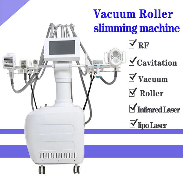 7 in 1 Weight Loss Body Slimming machine Vacuum Roller Ultrasonic Cavitation Remove Fat Cellulite lipo Laser Skin Tightening Massage Device
