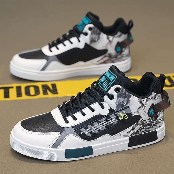 Spring New Large Men&#039;s High Top Student Fashion Trend Sports Board Outdoor Leisure Walking Autumn Shoes