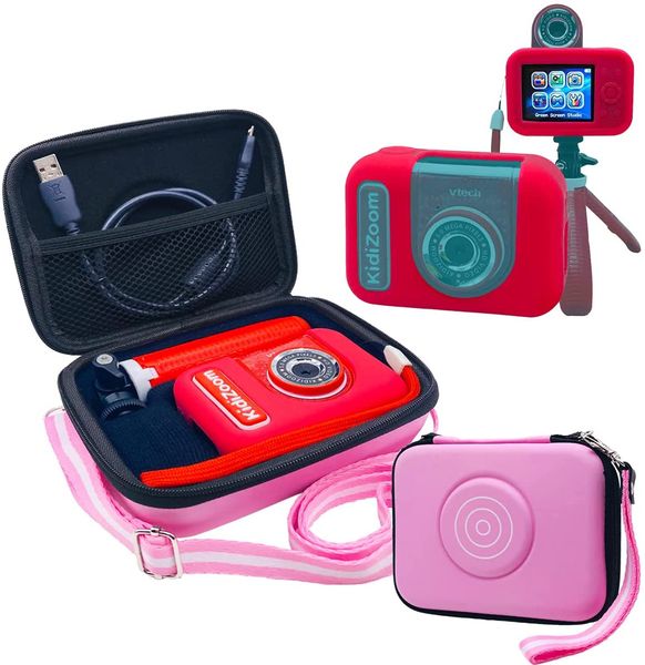 Silicone Cover and Hard Case Protective Skin Sleeve Shell for VTech KidiZoom Creator Cam Video Camera (Only Cover case )