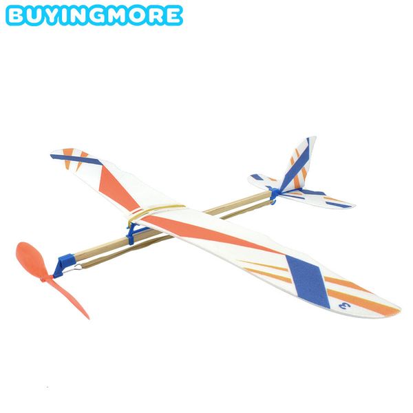 Modle DIY Kids Rubber Band Powered Aircraft Kits Toys for Children Foam Plastic Assembly Planes Model Science Toy Gifts 230613