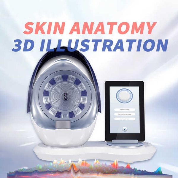Professional Skin Detection Equipment 10 Spectrum RGB+UV+PL Lights Skin Condition Analysis Machine 3D Facial Problem Scanning 12 Million Pix