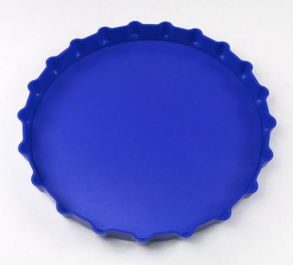 Custom 13inch Plastic Beer Tea Fruit trays Round wave Tray for Bar KTV Restaurant party