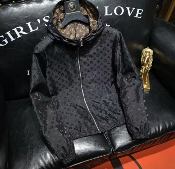 2024 autumn new Korean trendy stand collar large slim casual printed jacket mens wear 19Q5