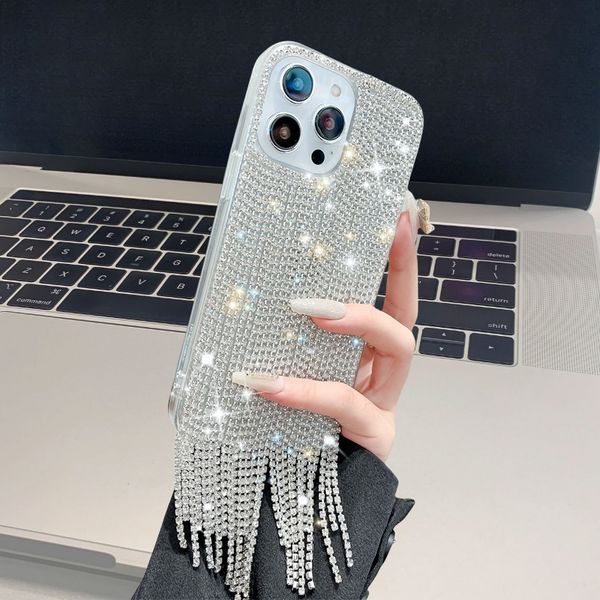 For iphone 16 pro Phone Cases Back Cover Luxury Glitter Fashion Designer Bling Sparkling Rhinestone Diamond Jewelled 3D Crystal 16 15 14 13