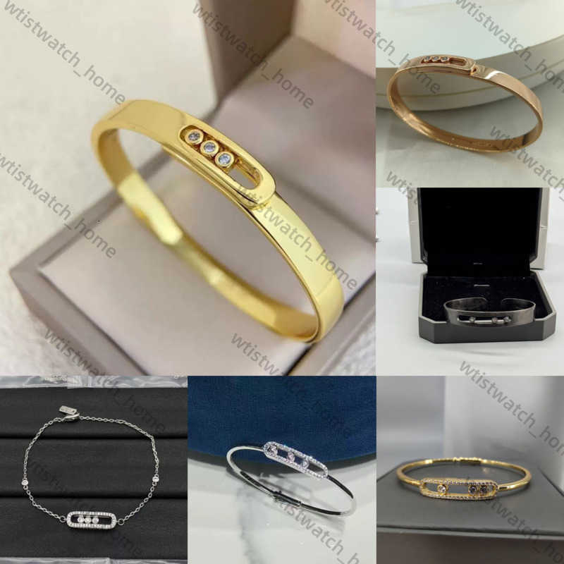 Fashion Designer Bracelets Womenthree Drills Can Be Slid Wide Plated Rose Gold Silver 18k Classic Ladies Jewelry Accessories Gift