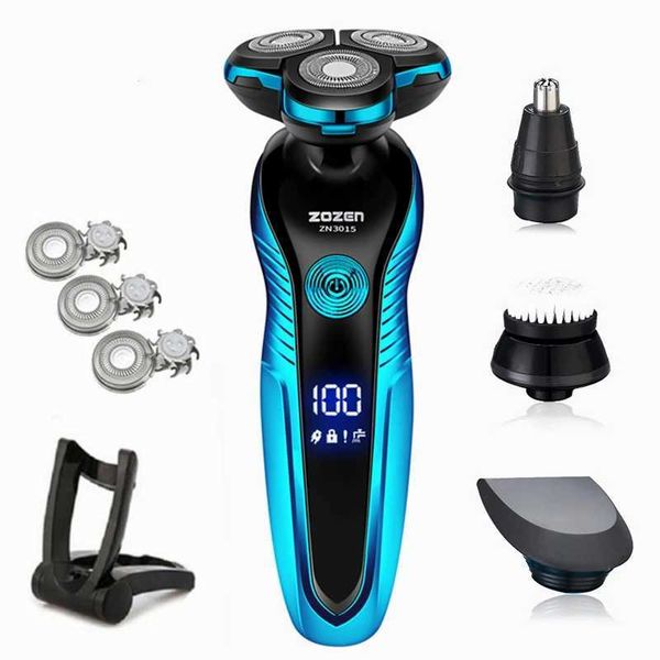 Electric Shaver Washable Rechargeable Electric Razor Shaving Machine for Men Beard Trimmer Wet-Dry Dual Use ZN3015CL240730