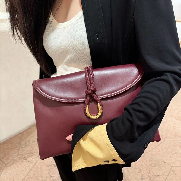 7A designer libereta clutch evening bag crochet clutch handbag genuine leather soft calfskin women lady bag mirror quality purse 35cm