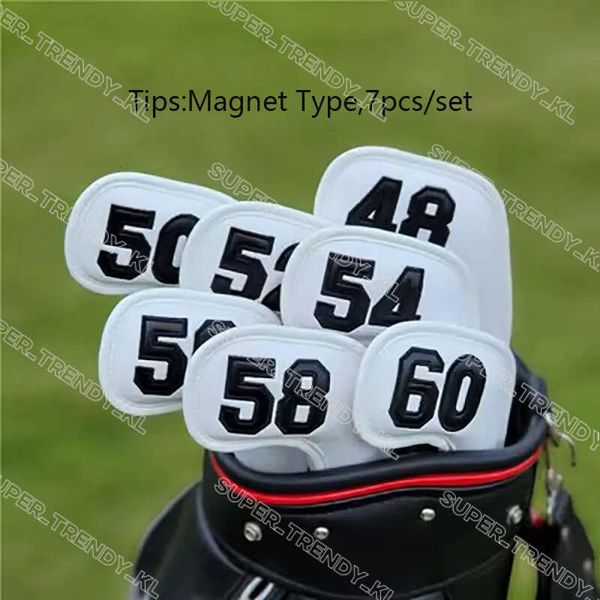 New Golf Wedge Cover Magnetic Buckle Golf Headcover Waterproof PU Leather Golf Cover 48 50 52 54 56 58 60 Golf Club Accessories 217