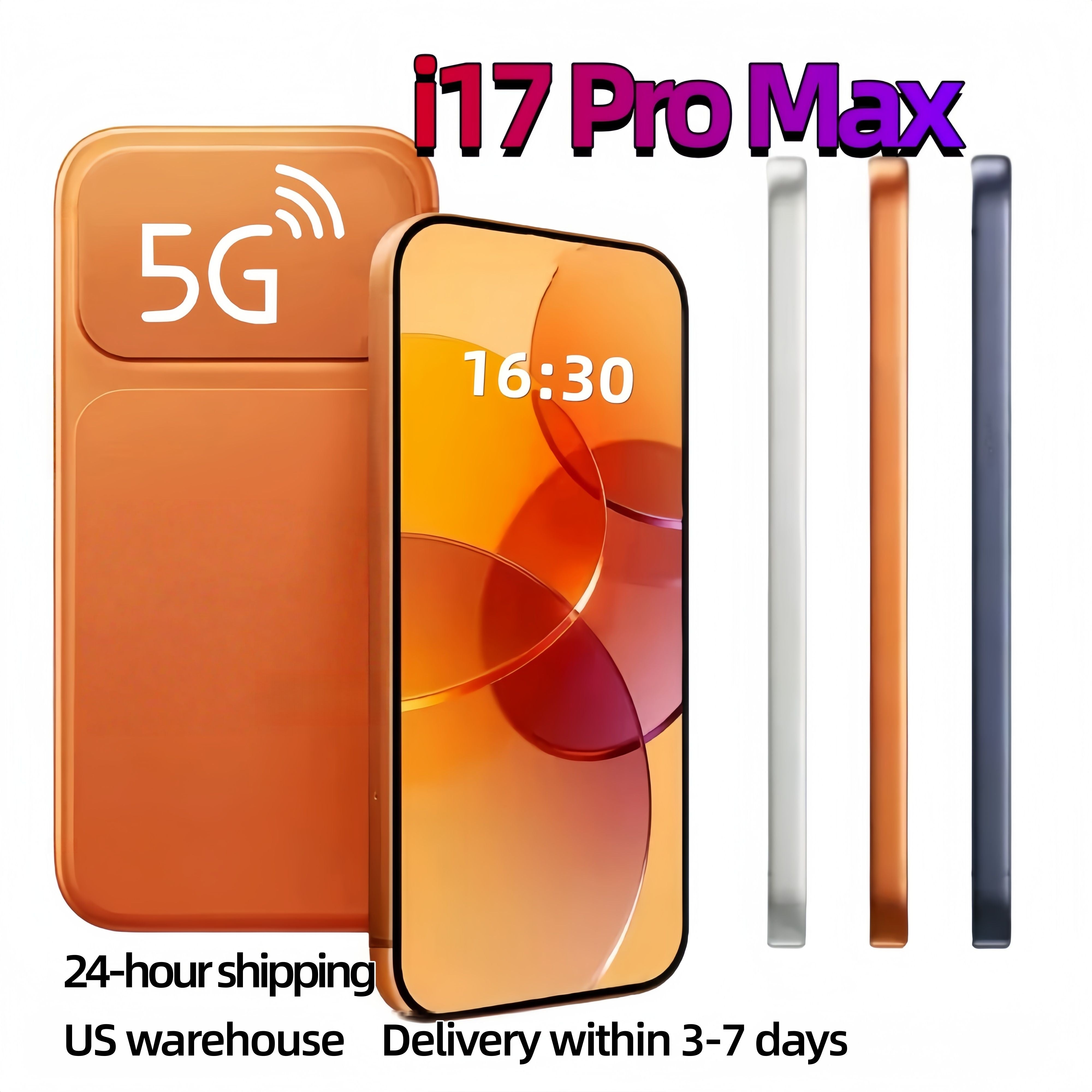 i15 i16 i17 Pro Max 5G Cell Phones 16GB+1TB 6.9Inch Smartphone Mobile Phone 512gb Camera 72MP 108MP Face ID Android Smartphones