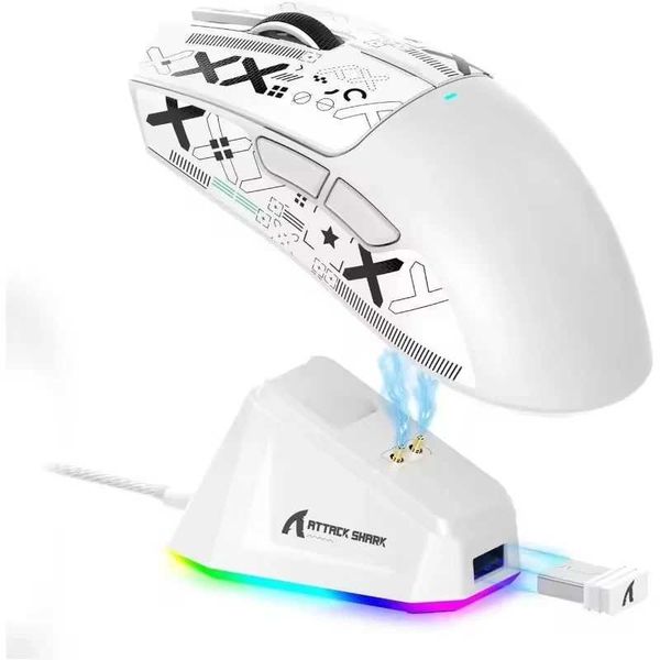 ATTACK SHARK X11 Three-mode Wireless Lightweight Gaming Mouse Sensor PAW3311 RGB Charging Dock Computer Mouse Gamer AccessoriesLX241024