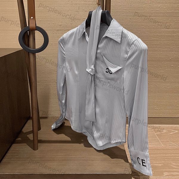 Women Blouses Shirts Designer Spring Tops Tees Stripe Shirt Ladies Tops Clothing