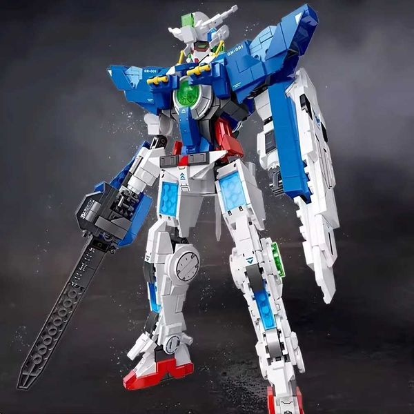 Em estoque, Anime Gun Games Steam Robot Building Blocks GN-001 Exia Toys Model Toys Christmas Gifts 1042pcs Z250107