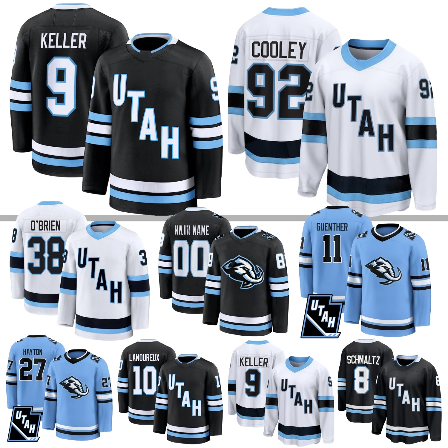 2025-26 Season Utahs Mammoth Hockey Jersey Clayton Keller Logan Cooley Mikhail Sergachev JJ Peterka Guenther Vejmelka Desnoyers Schmidt Vanecek Kerf