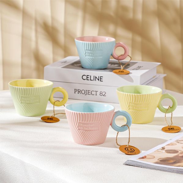 Creative Mug High Beauty Coffee Ceramic Water Couple Home Breakfast Milk Oat Cup