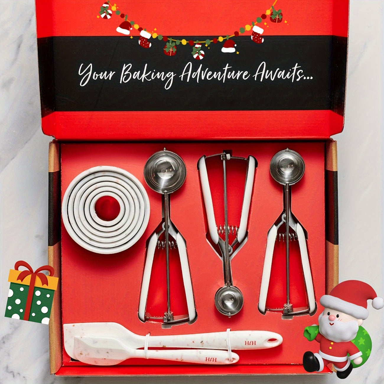 TEMU 6pcs Stainless Steel Cookie Scoop Set - Non-slip Handles, Dishwasher Safe, Baking Tools For Cakes & , Ideal Gift