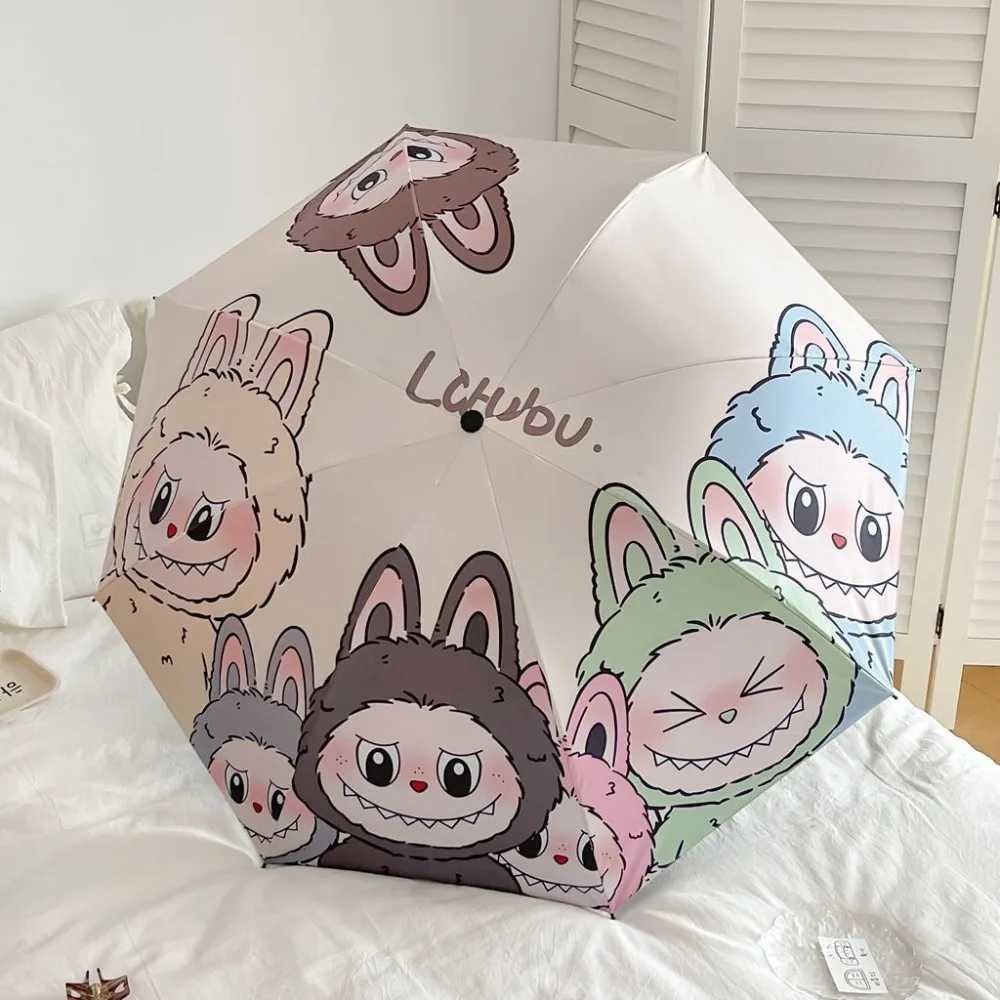 Automatic Bubble Mart Cute Umbrella Sunny Rain Vinyl Dual Purpose Folding Sun Shade UV Sun Protection l250701