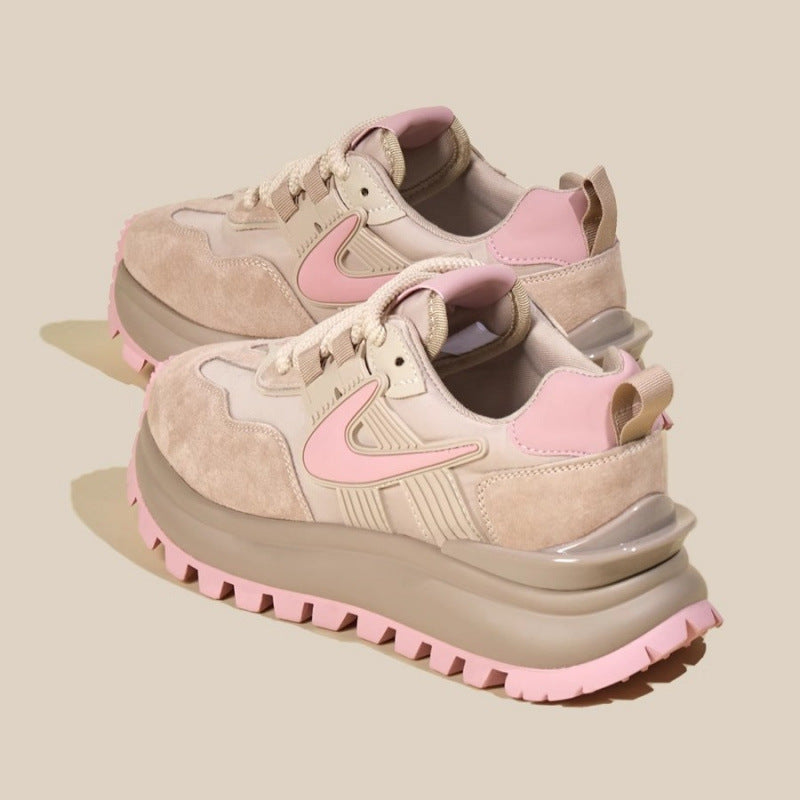 Free Shipping designer shoes for woman running shoes coffee pink New Fashionable Versatile Outdoor Casual Sports Shoes size 35-40