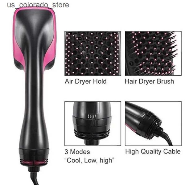 Electric Hair Brushes Multi-functional professional salon styling hair dryer Hot air comb cold and hot air hair dryer brush electric blow co
