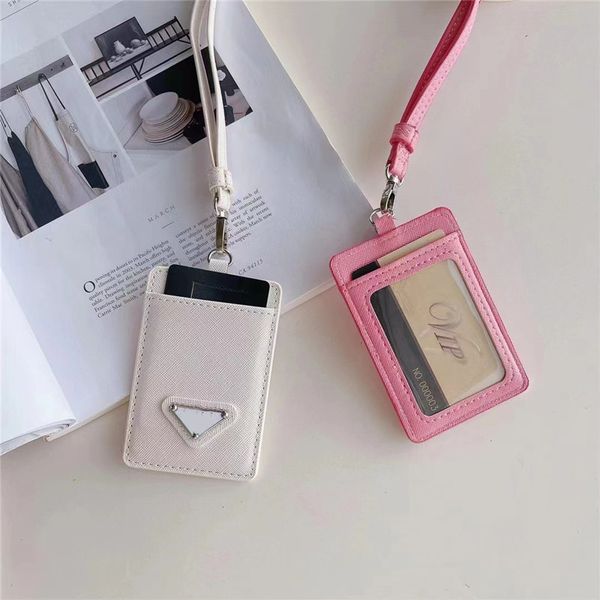 Fashion Designer Card Holder Woman men Crossbody Purse Mans Keychain Wallet Bag Travel Documents Passport Credit Cards Holders with Lanyard