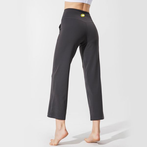 Luwomen Novo chegada Yoga Wide Leg Sports Loose Ladies Casual Gym calça com P ollo