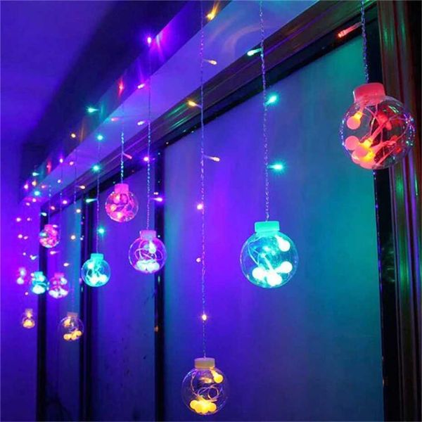 LED curtain light bead fairy garden window indoor bedroom balcony living room decorative light X241114