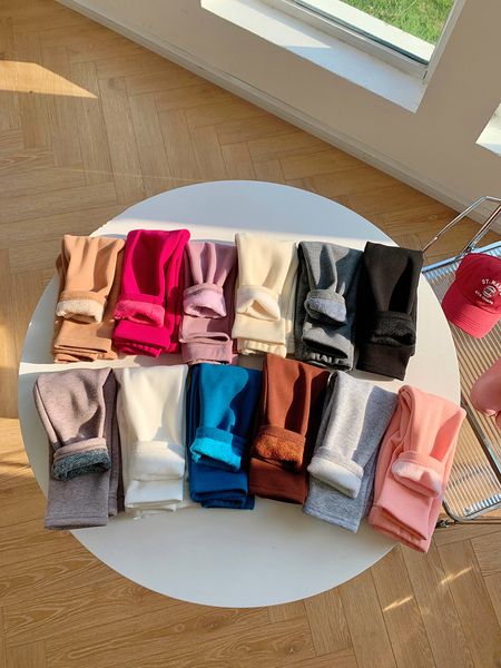 XW120 Winter girls leggings plus velvet thickened children&#039;s casual trousers baby children&#039;s clothing pants small and medium child