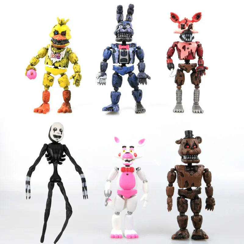 Game FNAF Toys Bonnie Foxy Fazbear Bear Action Figure Dolls Five Night Toy with Light For Children Christmas Gift