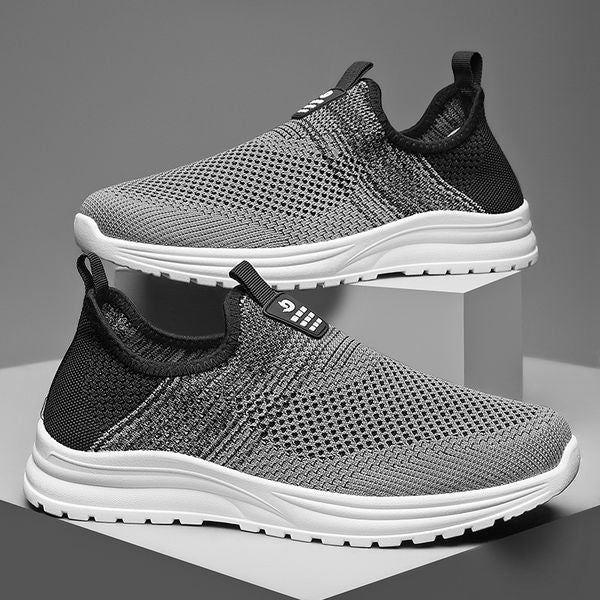 Men Sports Shoes Fashion Sneakers Flying Knitting Soft Sole Athleisure Running Shoes Free shipping