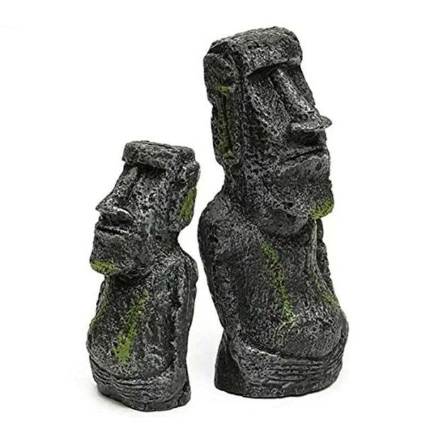 Aquarium fish tank resin decoration Easter Island Silation statue home garden decoration personalized holiday surprise gift W241228