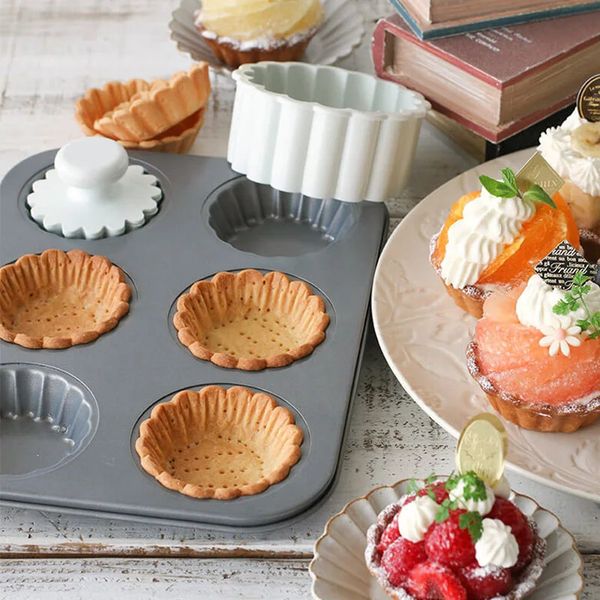 Flower Lace Carbon Steel Bakeware Mold Mini Cupcake Biscuit Pie Cookie Fruit Egg DIY Mould Kitchen Pastry Baking Tool 250109