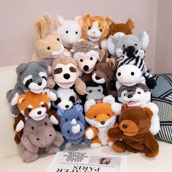 30 Styles Stuffed Plush Animals Toys Hand Finger Story Puppet Cute Dolls Educational Babys Duck Lamb Cow Dog Horse Children GiftXJ240827