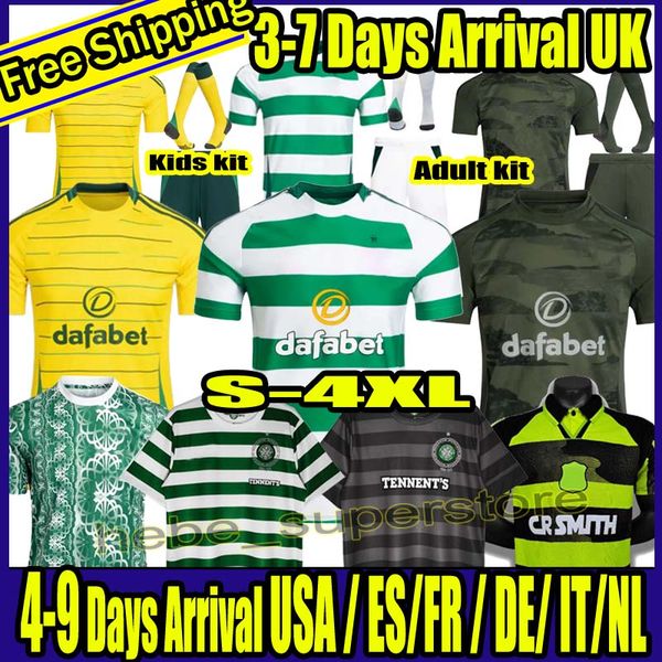 2024 Celts KYOGO Football Shirt Fc 23 24 European Home Away Third Soccer Jerseys CeLtIC DAIZEN REO McGREGOR 80 84 86 87 88 97 99 Hoops Anniv