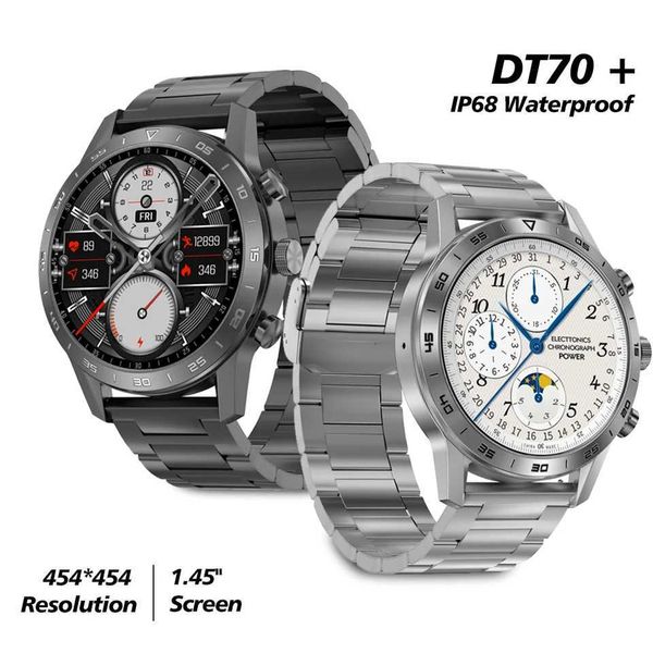 NFC DT70+ Smartwatch 1.45 Inch IPS IP68 Wireless Charge Sports Smart Watch wireless connections Call Health Monitor For Android iOS Phone X2