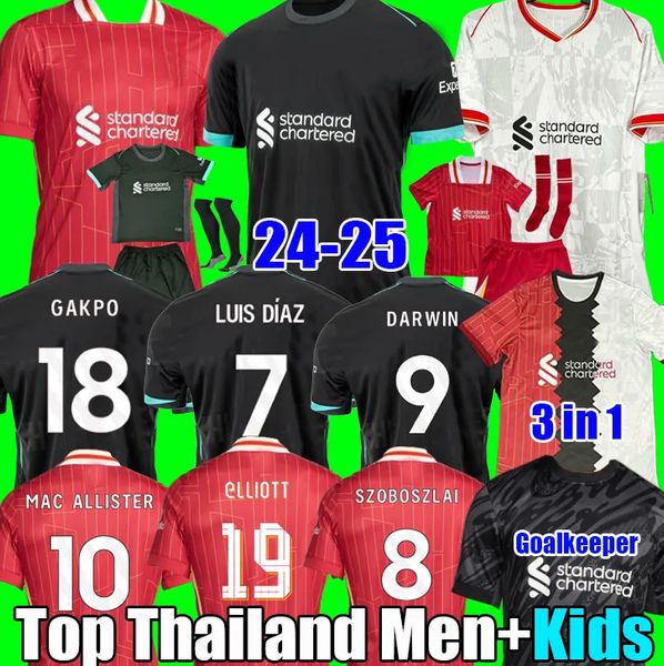24 25 ENDO SZOBOSZLAI GAKPO ALLISTER LUIS DIAZ soccer jerseys 2024 2025 DI J. DARWIN ELLIOTT ROBERTSON A.BECKER football shirts men kids kit