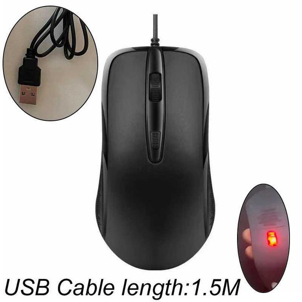 High Quality USB wired gaming mouse USB mouse 1000 DPI cable 1.5M 3D light suitable for PC laptop desktop accessories Z250102