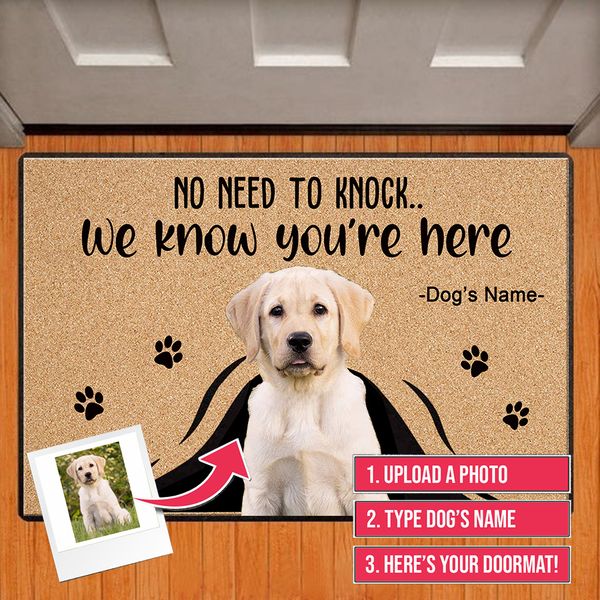 Carpet Personalized Dog Welcome Mat Custom Doormat With Pet&#039;s Po Name Hallway Doorway Floor Mats Carpet Home Decor Accessory 230731