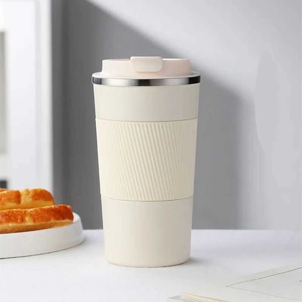 Mug with Non-slip Case Car Vacuum Flask Travel Insulated Bottle 380ml-510ml Double Stainless Steel Coffee ThermosCL240809